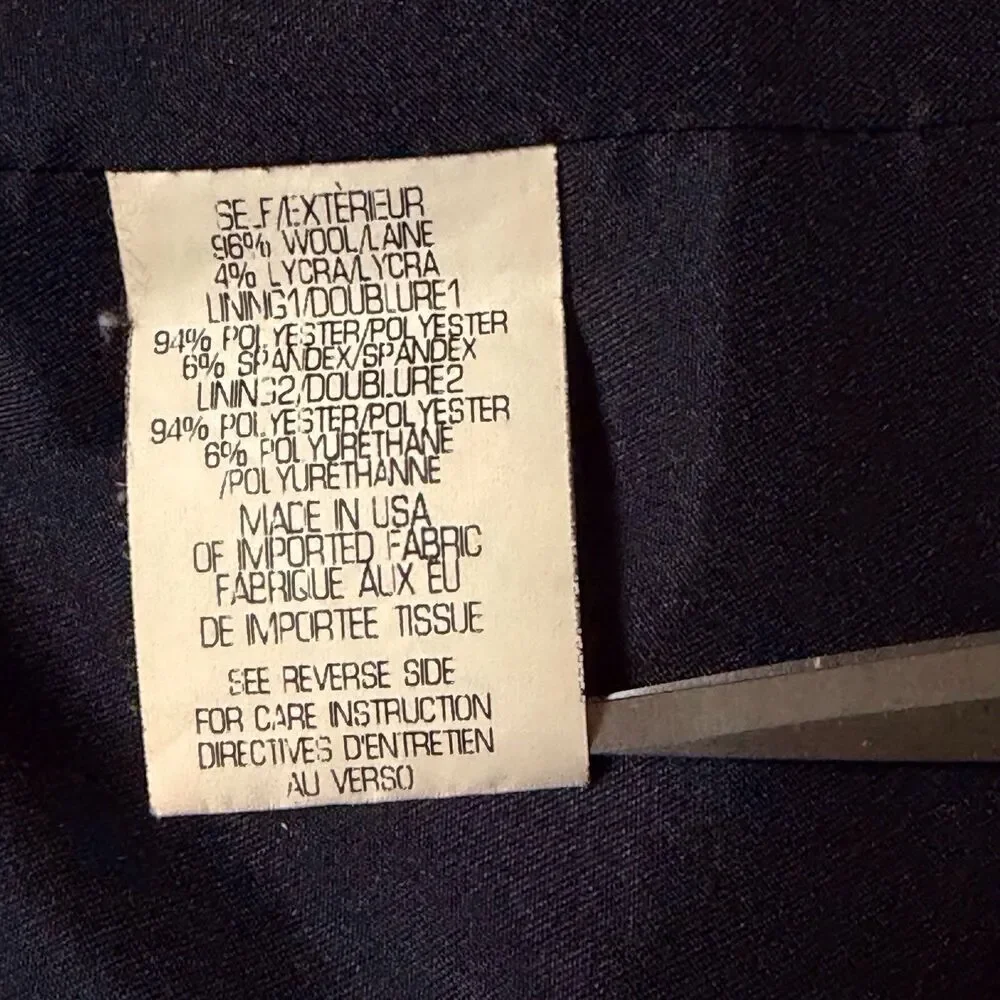 Theory Gabe B Tailor Stretch Wool Blazer Size 2 Dark Gray Single Button EUC